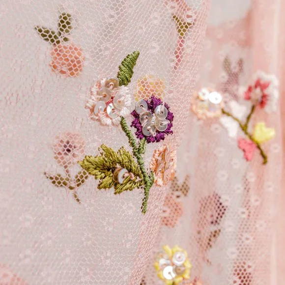 Needle & Thread Pink Floral Maxi Dress - Picture 9 of 10